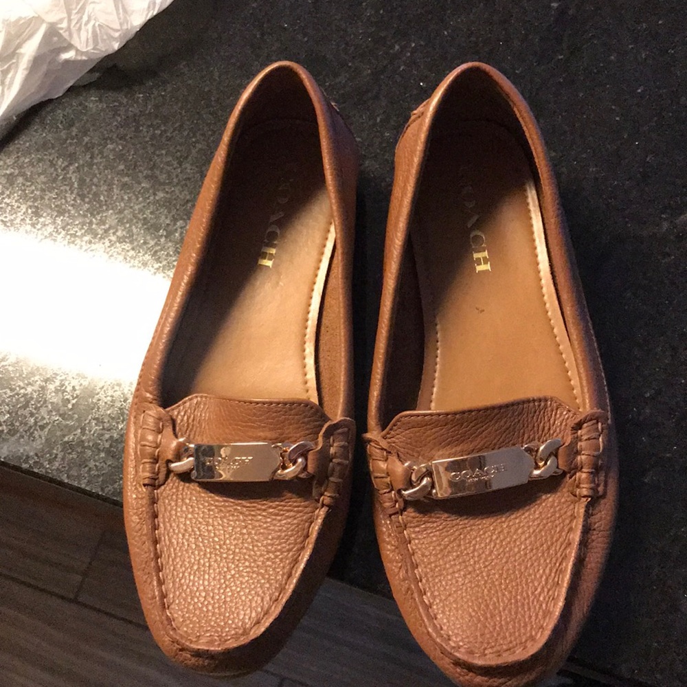 Coach leather flats